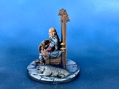 Hand-Painted 3D Printed Viking Jarl Figurine, Resin Miniature 40mm