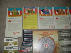 Vintage 1980s File Card Blueprints Accessories Game G.I. GI Joe Figure 3.75 ARAH