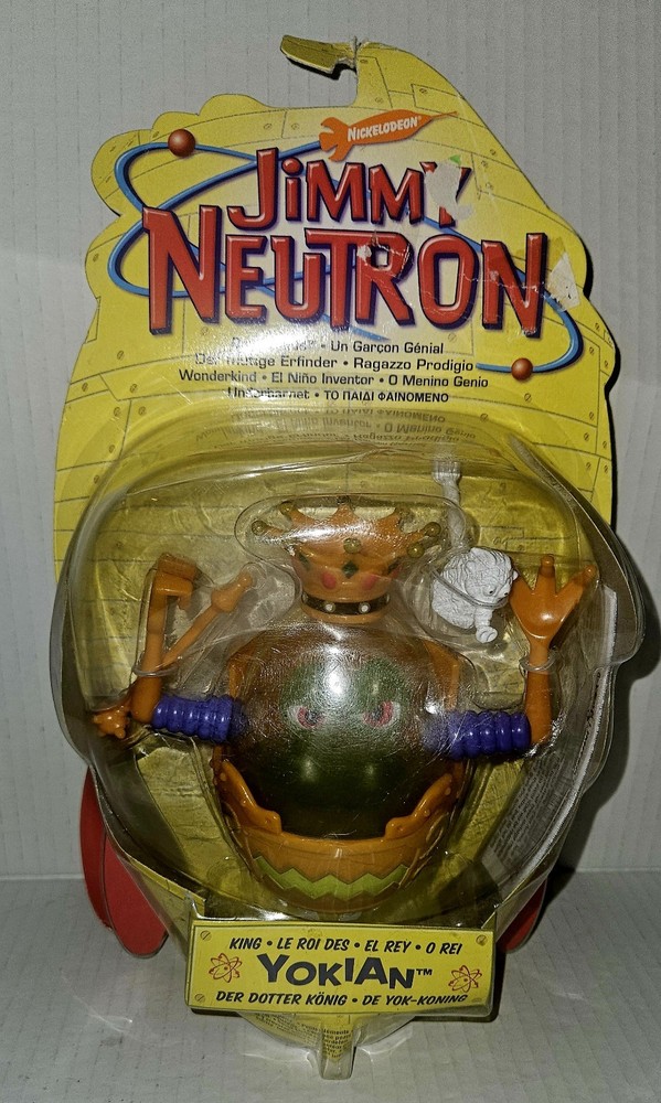 Jimmy Neutron Boy Genius King Yokian Action Figure 2001 Nickelodeon Mattel Vtg