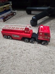 Vintage 1987 Remco Toys Fire Truck with Ladder – 11 Inches Long