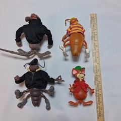 VTG 1992 Kenner Capitol Critters Max Moze Kid Ratso Lot of 4 Squash Em Action