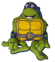 Vintage 1990 TMNT Teenage Mutant Ninja Turtles Pillow Buddy Leonardo Mirage