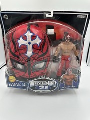 JAKKS Pacific WWE WrestleMania 21 Rey Mysterio Figure Boxed w/ Mask Set