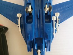 VTG 1989 Hasbro Flying Fighters? Blue Navy Jet Plane WORKS RARE LOUD HTF