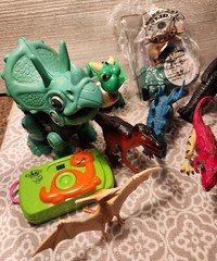 GODZILLA tail whip, DRAGONS, DINOSAURS Lot Of 12