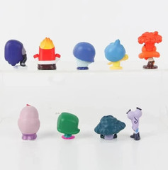 9pcs/Set Mini Inside Out 2 Action Figure Toy Cartoon Movie Joy Anxiety Anger
