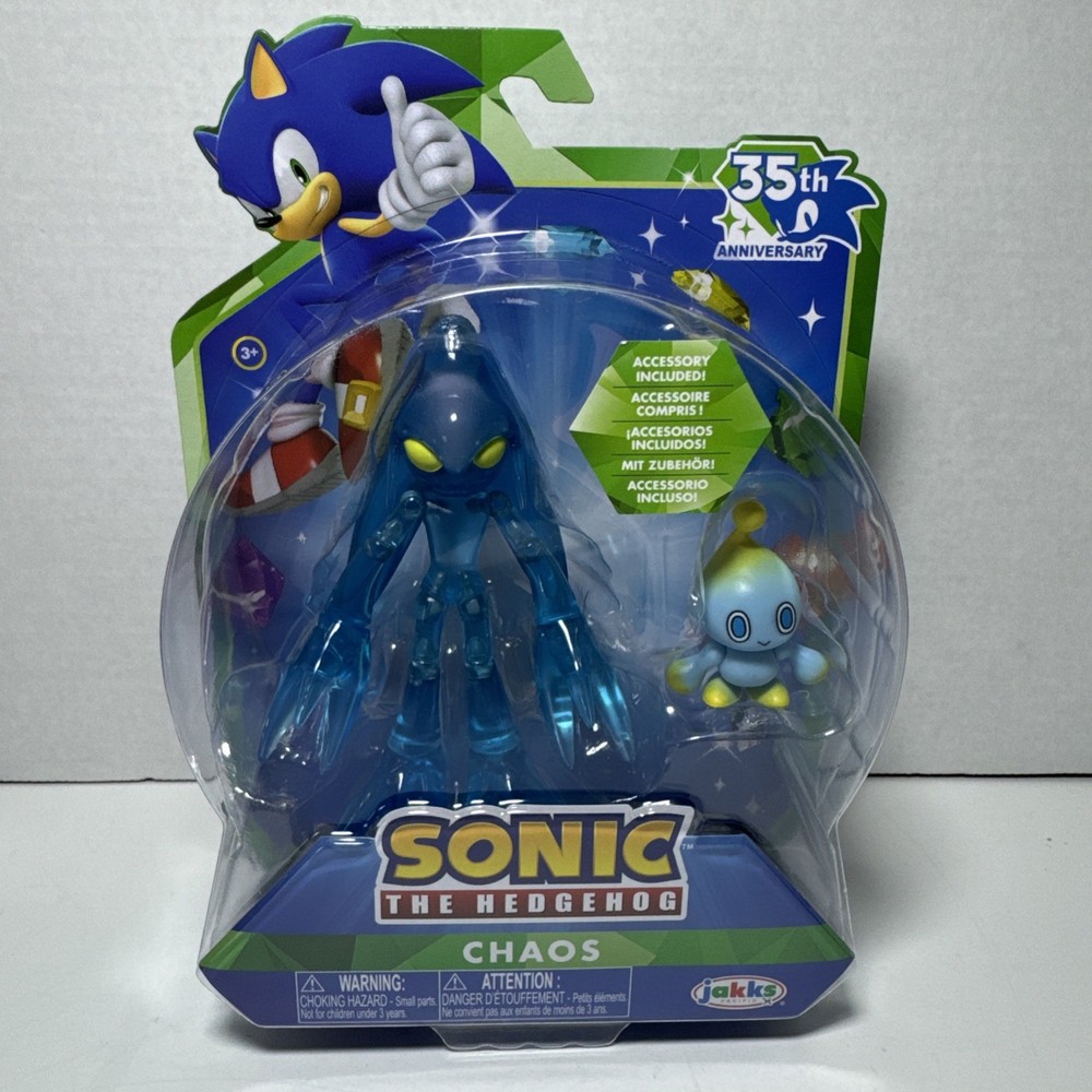 Sonic The Hedgehog CHAOS with CHAO 4″ Figure 35th Anniversary 2026 Jakks