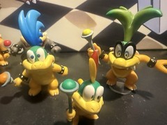 ALL 7 Koopa Kids Super Mario 2.5” W/ Wands Roy Morton Jakks Toys Nintendo GREAT!