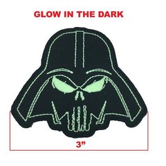 Darth Vader Punisher Inspired 3″ Glow In The Dark Mashup Embroidered Patch PAT-1
