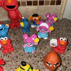 Sesame Street Big Bird Count Bert Ernie Elmo Jim Henson Muppets Figures Lot 4038
