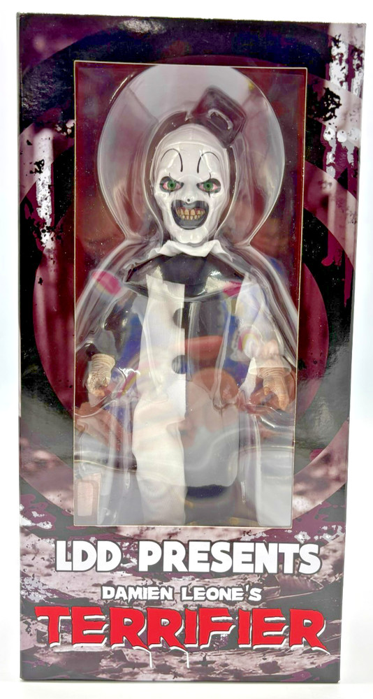 Mezco Toyz LDD Present Damien Leone’s Terrifier Art The Clown 15″ Action Figure.