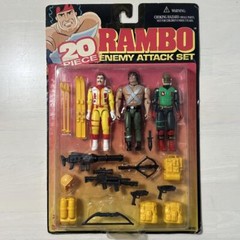 Toy Island 1995 Rambo Enemy Attack Set 3.75 in Vintage Rare Unopened From Japan