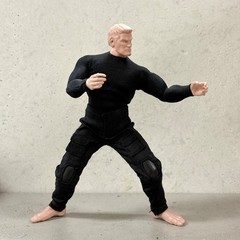 PB-PN-SET: 1/12 Black compression shirt & tactical pants for 6″ muscular body