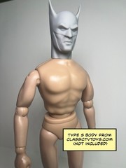 1939 Man Custom Action Figure Head 1:9 or 1:6 Mego