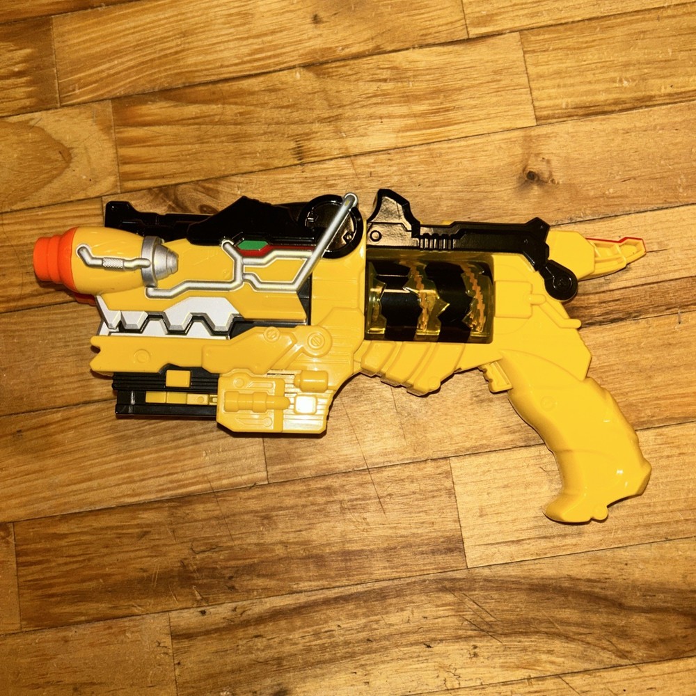 Vintage Power Rangers Deluxe Dino Super Charge Morpher Yellow Blaster Gun Only