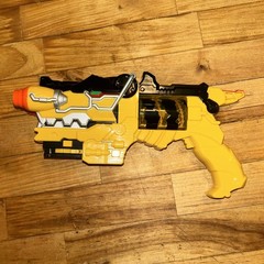 Vintage Power Rangers Deluxe Dino Super Charge Morpher Yellow Blaster Gun Only
