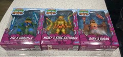 TMNT X Godzilla Full Set- Leonardo Michelangelo Raphael Figures