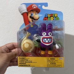Rare Super Mario World Nabbit with Bag 4″ Inch Action Figure Jakks Pacific