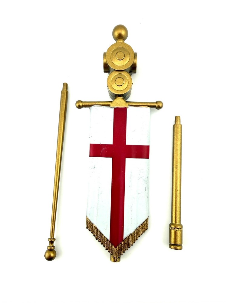 Four Horsemen Mythic Legions WHITE RED GOLD TEMPLAR BANNER POLE ACCESSORY Parts