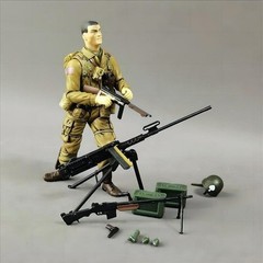 1/18 WWII US Military Soldier Action Figure, Articulated Collectible Model Toy