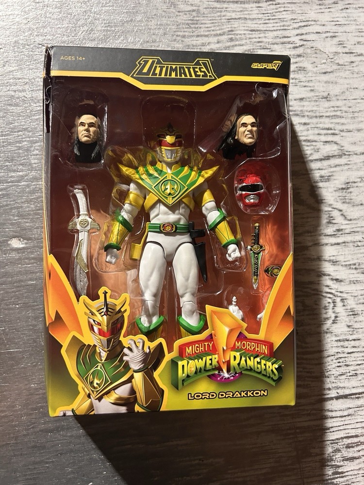 Super7 ULTIMATES! Mighty Morphin Power Rangers Lord Drakkon 7″ Figure Box Damage
