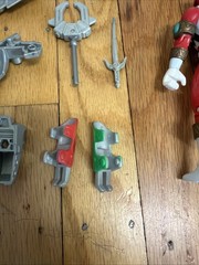 Vtg Bandai 1999 Power Rangers Lost Galaxy Armored Red Ranger Parts Weapons Lot