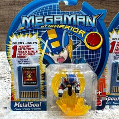 4 Vtg Mega Man NT Warrior Figure Metal, Spoul, Torch, Proto Battle Chip Mattel