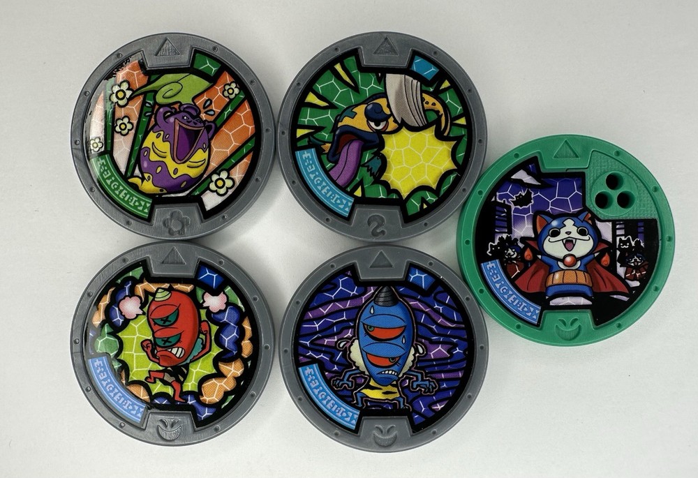 YoKai Yo-Kai Watch Medals Lot of 5 / English Version / Great Condition
