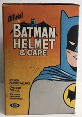 Vintage 1966 Ideal BATMAN Cape & Helmet (Cowl) Playset w/Box VERY NICE!