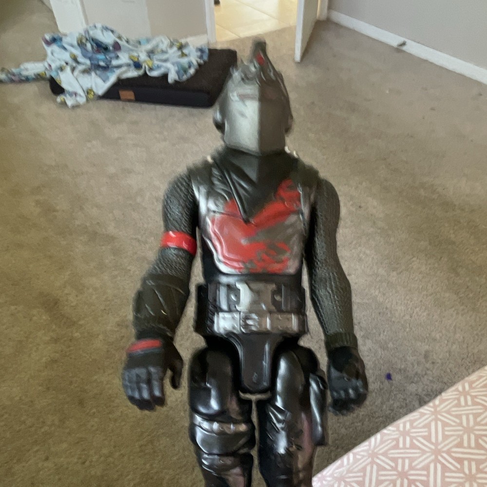 Black, Red & Silver Armored Helmeted Action Figure Character Figure