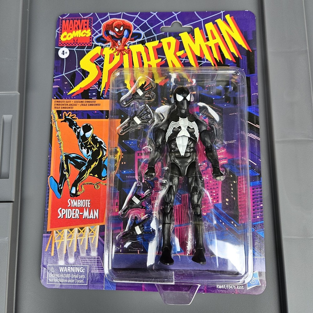 Marvel Legends Spider-Man Retro Card Symbiote Suit Spiderman
