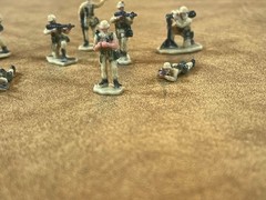 Galoob Micro Machines Military Figures Army Men Soldiers Tan Lot of 8 Unique