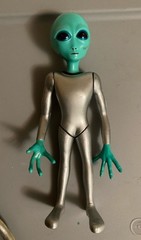 Vintage Rare Lot Of 90s Area 51 Alien Action Figures UFO Silver Green