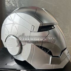 Iron Man MK5 1:1 AUTOKING Silver Helmet Wearable Voice-control Cosplay NEW