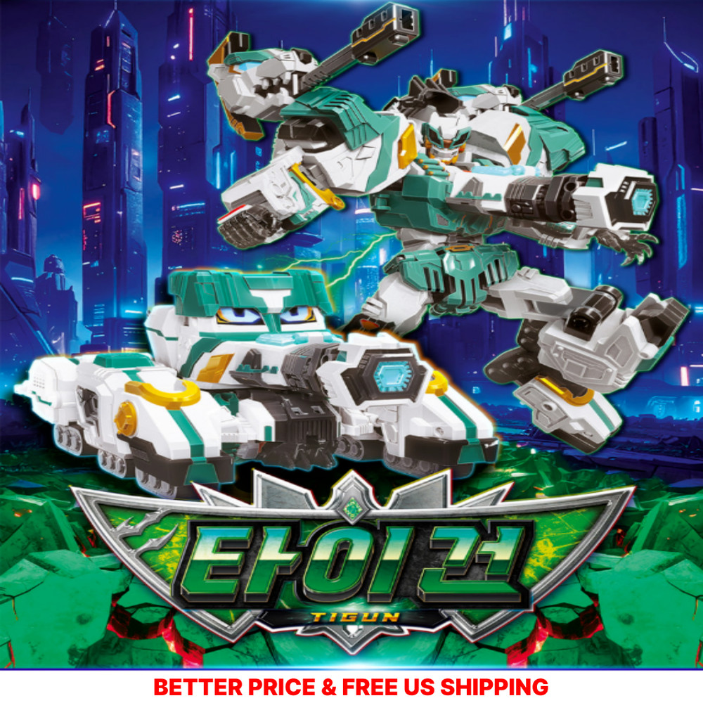 Metal Cardbot W TIGUN Green Tiger Tank Transforming Robot Car Weapon Toy 2025