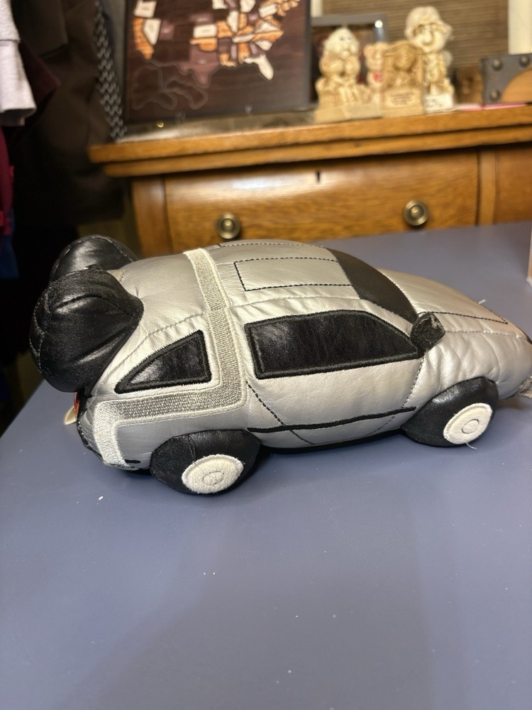 Back To the Future DeLorean Time Machine metalic PLUSH 9″ Stuffed Car Marty Doc