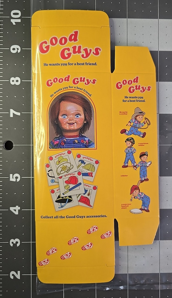 NECA 2026 Child’s Play 2 fodder 4″ Ultimate Chucky flat GOOD GUYS box accessory