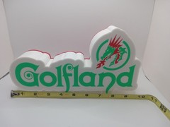 Retro Golfland logo lightbox sign Golf Land Arcade display logo used in 1980s