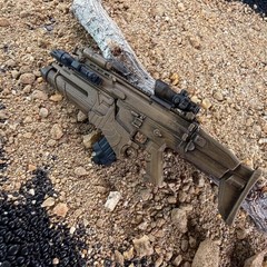 SCAR LOADED V2 [Desert Tan] – 1:12 Scale 3D Printed Action Figure Weapon Upgrade