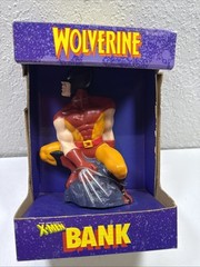 Vintage 1992 Marvel X-Men Wolverine Coin Bank Piggy Bank