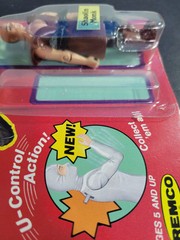 1986 Remco Ninja Strike Force Action Figure Shaolin Monk on Card Weapon Missing