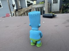 2000’s Bart Simpson Blue & Green Qee Figure 2.75”