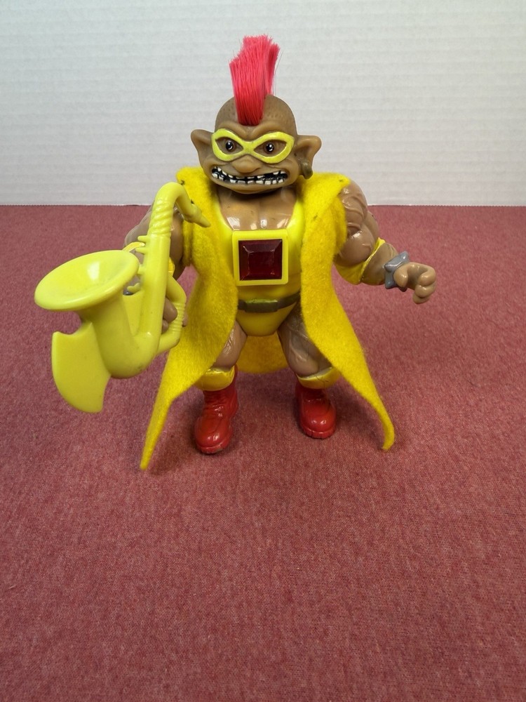 vntg ace novelty 1992 stone protectors chester the wrestler 5″ with yellow robe