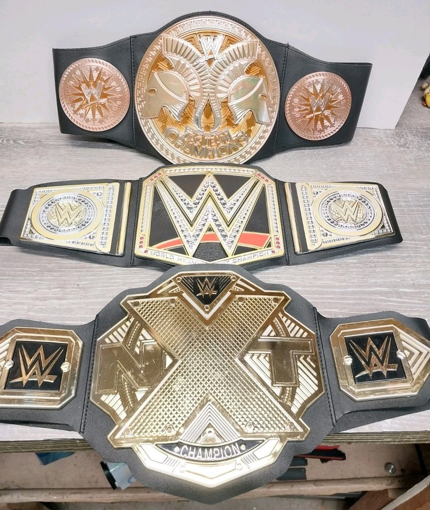WWE Wrestling Replica Belt Lot TAG TEAM 2010 HEAVYWEIGHT 2014 NXT 2017 Plastic