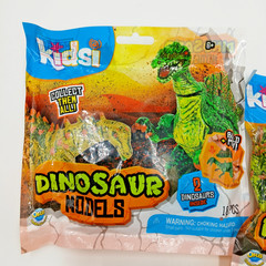 3 Kidsi Dinosaur Models Sealed Blind Bags 2 Dinosaurs Each