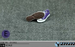 1/6 women shoes Purple Casual Chuck Sneakers for 12″ figure phicen hot toys❶USA❶