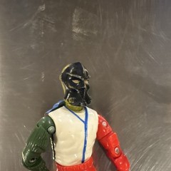 Fully Jointed Multicolor Action Figure Lot of 2 Red Green Tan Brown Vintage Toy
