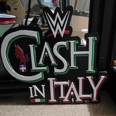 WWE Mattel Elite Clash In Italy PLE 2026 6.5 X 6 Inch Logo Accessory
