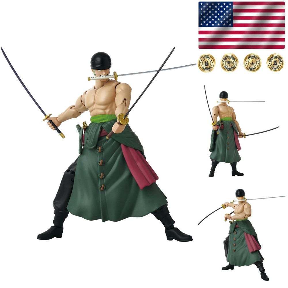 Roronoa Zoro Action Figure – 6.5 Inch Three Sword Style Anime Collectible