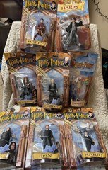 Vintage Harry Potter Mattel Figure Lot 8 Sealed Snape Ron Hermione Dobby Malfoy